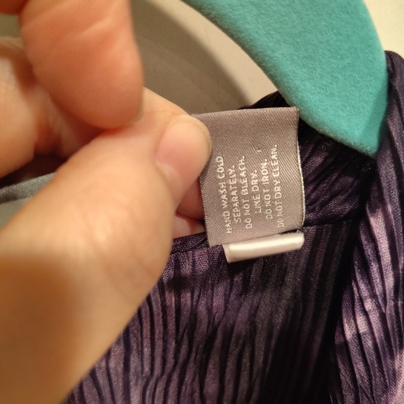 Chico's Travelers Purple Tie Dye Tie Front Jacket Cardigan Sz 1 (M) Fairy Gothic - Picture 3 of 6